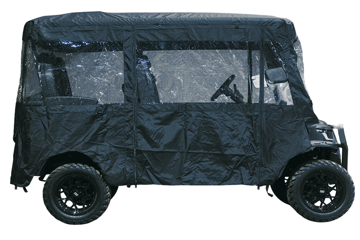 Fort facing golf cart FF4 Whisper model enclosure side view